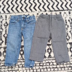 OshKosh B'gosh Blue Denim and Gray Kids Jeans